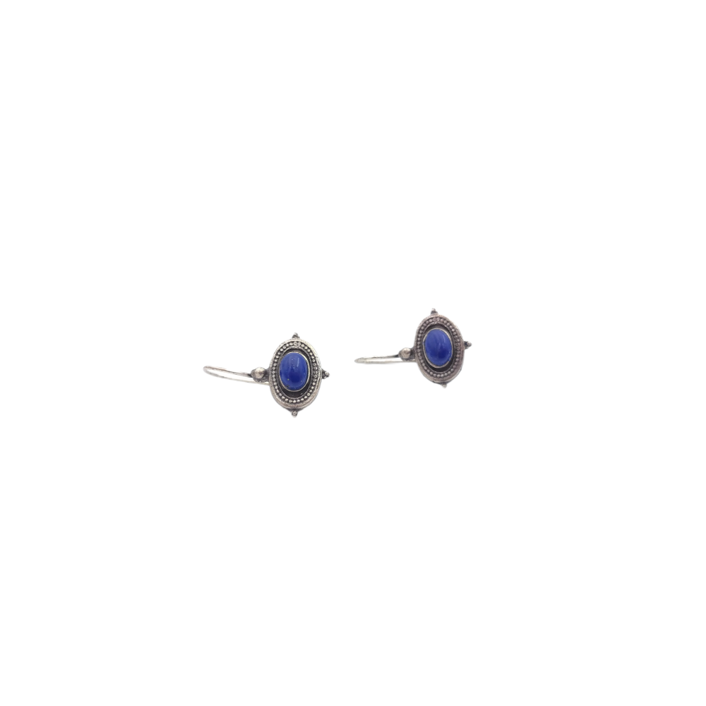 925° silver earrings, with lapis lazuli