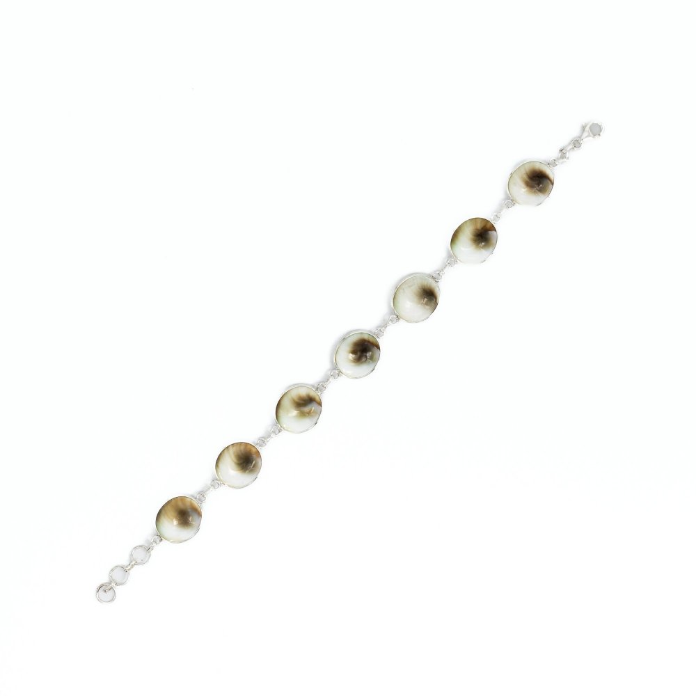 Ασημένιο βραχιόλι 925° με μάτι της Παναγιάς διπλής όψεως