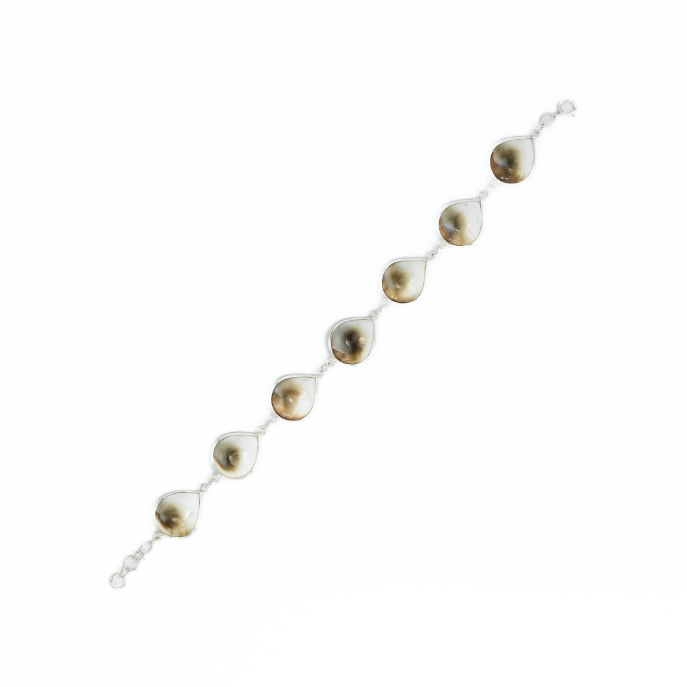 Ασημένιο βραχιόλι 925° με μάτι της Παναγιάς διπλής όψεως