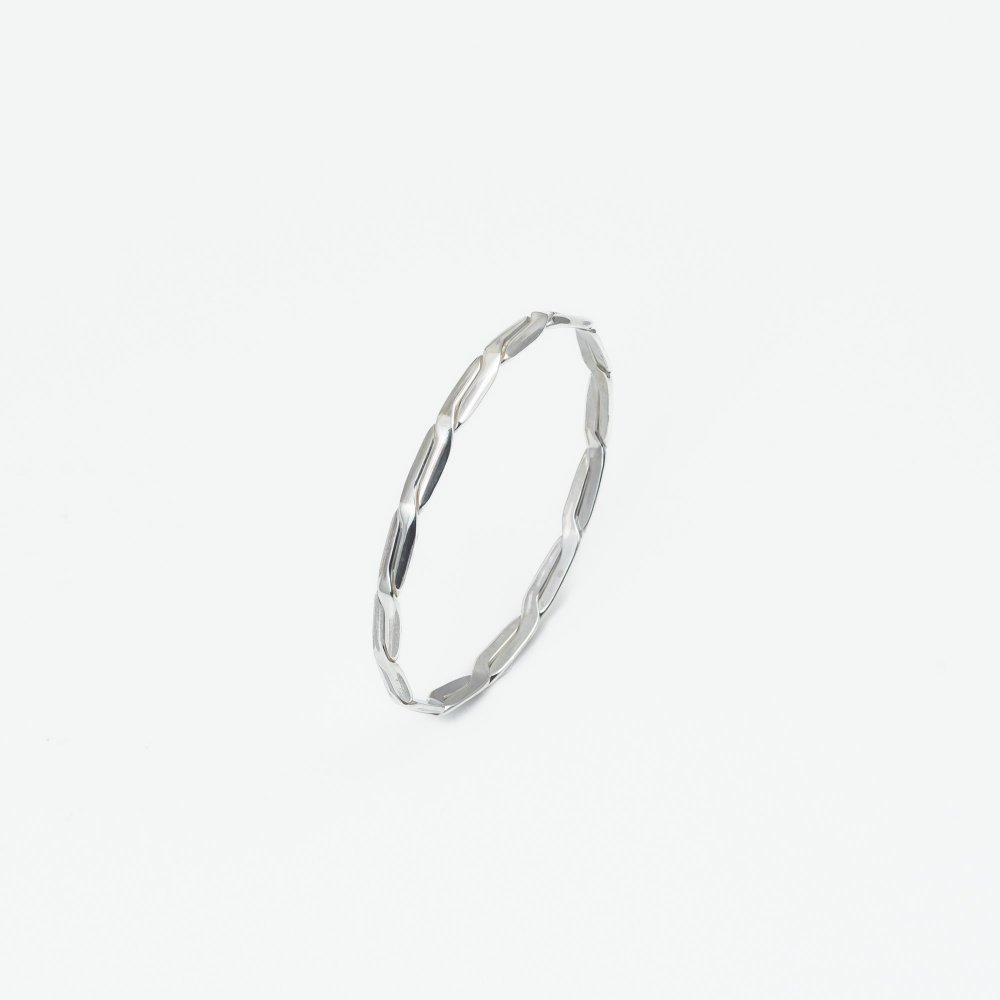 Ασημένια επιπλατινωμένη βέργα 925° πλεξούδα