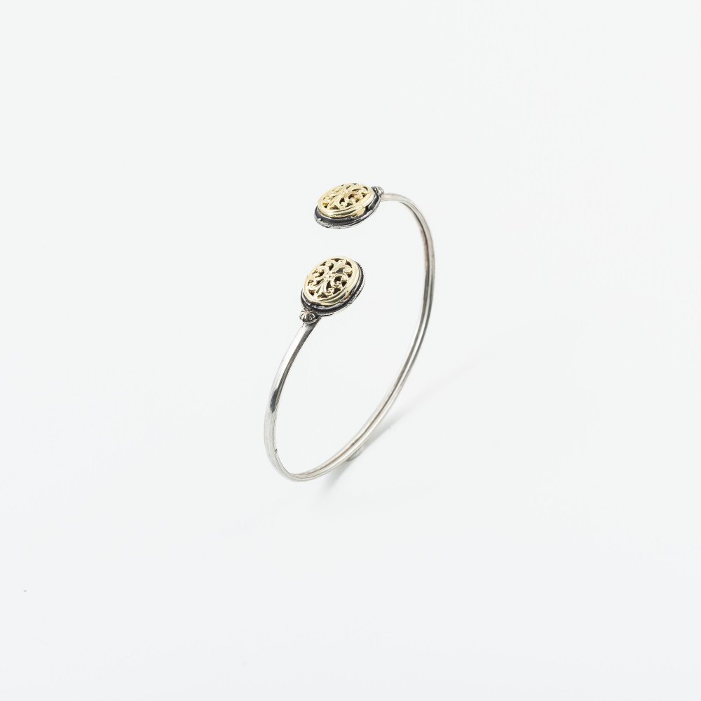 Ασημένιο επίχρυσο βραχιόλι 925° βυζαντινού στυλ