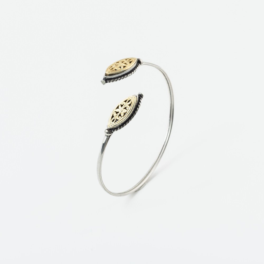 Ασημένιο επίχρυσο βραχιόλι 925° βυζαντινού στυλ 