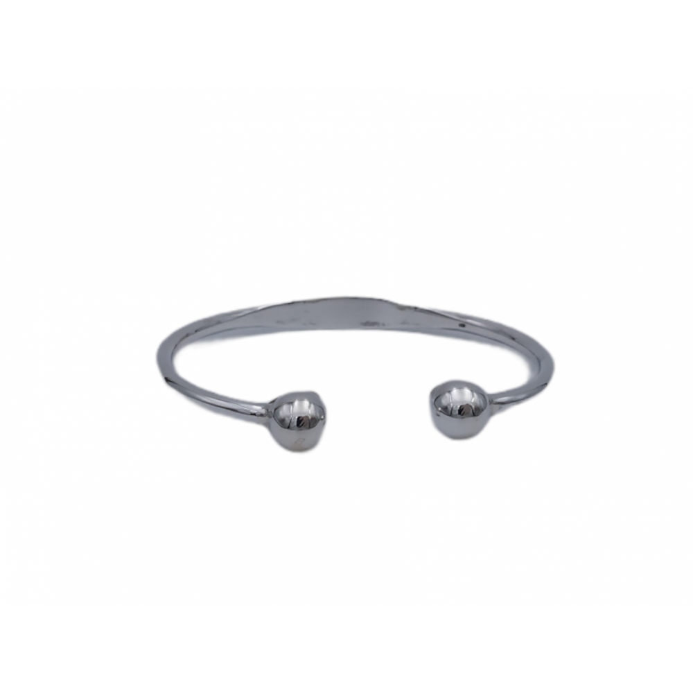 925° silver bracelet, adjustable to the hand, double ball