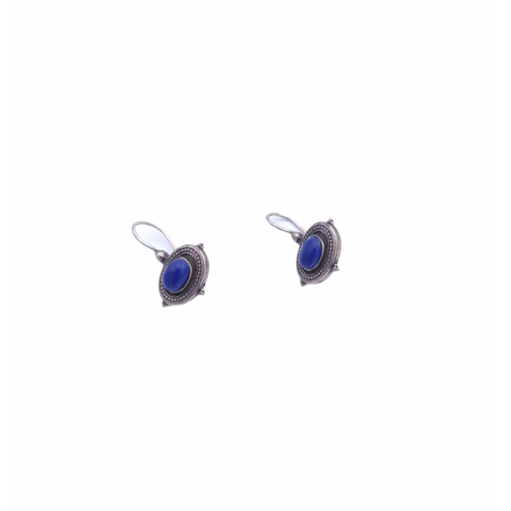 925° silver earrings, with lapis lazuli
