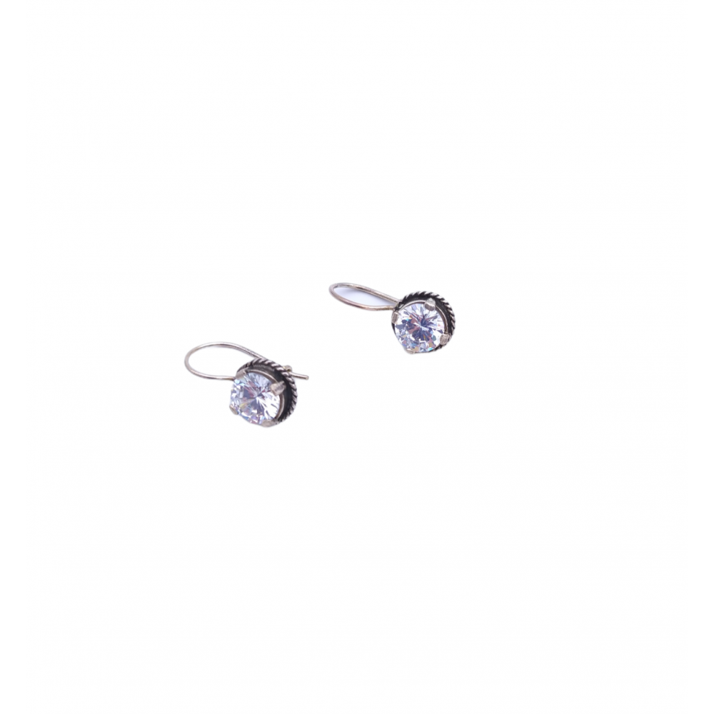 Silver earrings 925°, with zircons