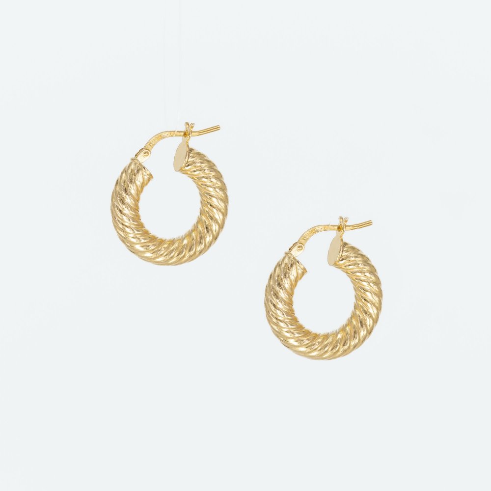 Ασημένιοι επιχρυσωμένοι κρίκοι 925° 