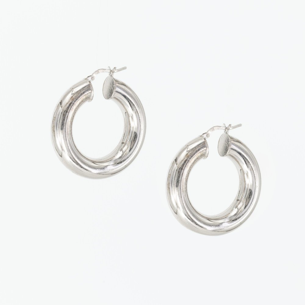 Ασημένιοι επιπλατινωμένοι κρίκοι 925° 