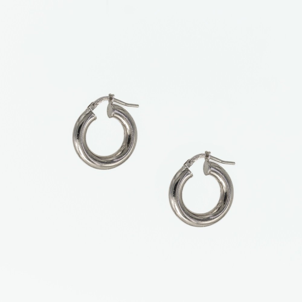 Ασημένιοι επιπλατινωμένοι κρίκοι 925°