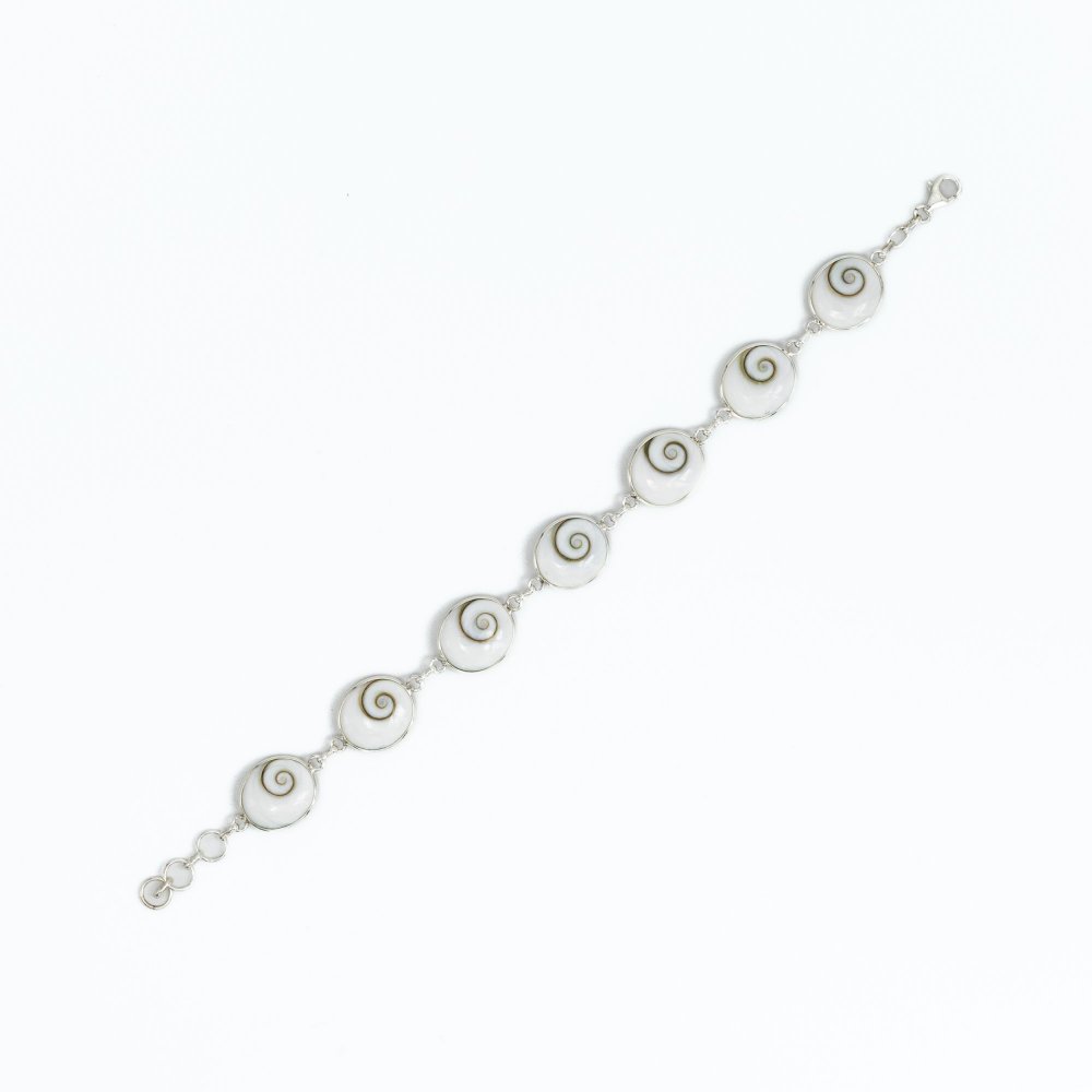 Ασημένιο βραχιόλι 925° με μάτι της Παναγιάς διπλής όψεως