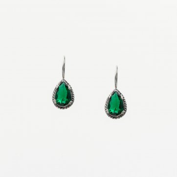 Moschos Ασημένια χειροποίητα γιαννιώτικα σκουλαρίκια 925° με ζιργκόν