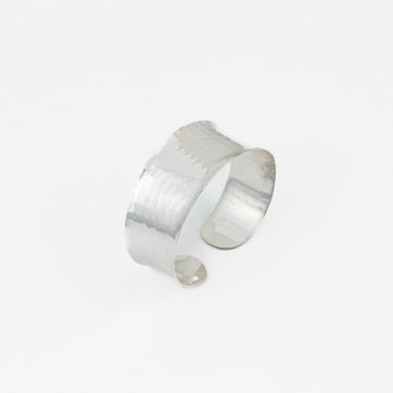 Moschos Ασημένιο επιπλατινωμένο σφυρήλατο βραχιόλι 925°, προσαρμοζόμενο μέγεθος