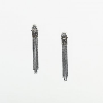 Moschos Ασημένια χειροποίητα σκουλαρίκια 925° 