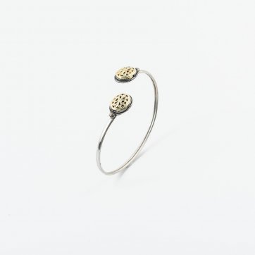 Moschos Ασημένιο επίχρυσο βραχιόλι 925° βυζαντινού στυλ