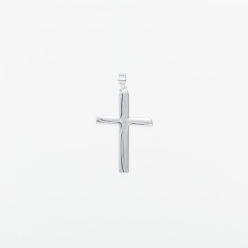 Moschos Ασημένιος επιπλατινωμένος σταυρός 925° 