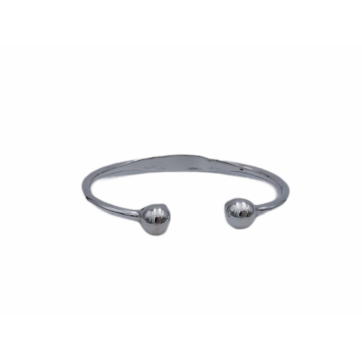 Moschos 925° silver bracelet, adjustable to the hand, double ball