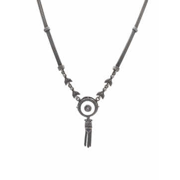 Moschos 925° silver necklace, chained with mother-of-pearl and zircon