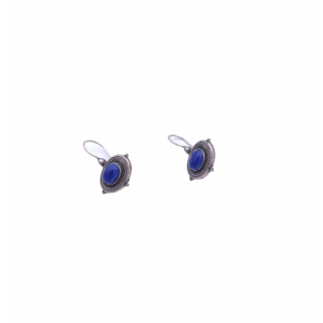 Moschos 925° silver earrings, with lapis lazuli
