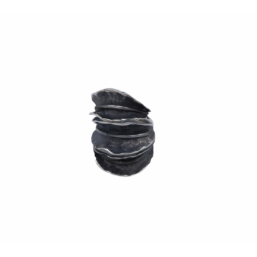 Moschos 925° silver ring, with irregular grooves