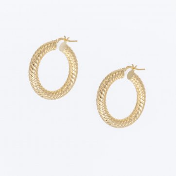 Moschos Ασημένιοι επιχρυσωμένοι κρίκοι 925° 