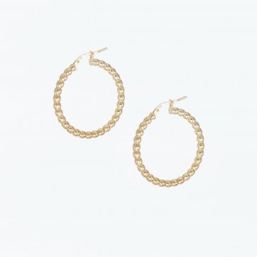 Moschos Ασημένιοι επιχρυσωμένοι κρίκοι 925° 