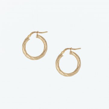 Moschos Ασημένιοι επιχρυσωμένοι κρίκοι 925° 