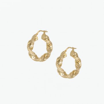 Moschos Ασημένιοι επιχρυσωμένοι κρίκοι 925° 