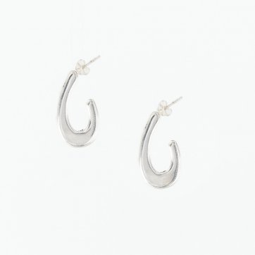 Moschos Ασημένιοι επιπλατινωμένοι κρίκοι 925° 