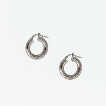 Moschos Ασημένιοι επιπλατινωμένοι κρίκοι 925°