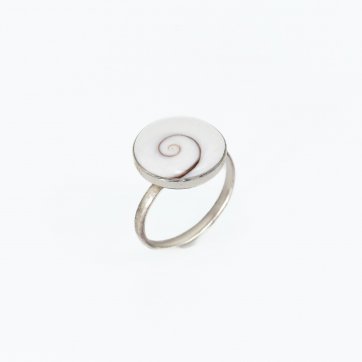 Moschos Ασημένιο δαχτυλίδι 925° με μάτι της Παναγιάς 